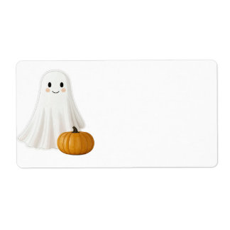 Zichtbaar gezicht Halloween verzendlabel