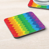 “Zichtbaarheid” – Een Abstract Pride-patroon #1 Bier Onderzetter (Linkerzijde)