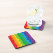 “Zichtbaarheid” – Een Abstract Pride-patroon #1 Bier Onderzetter (Rechterzijde)