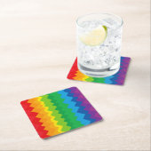 “Zichtbaarheid” – Een Abstract Pride-patroon #1 Kartonnen Onderzetters (Insitu)