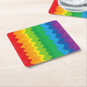 “Zichtbaarheid” – Een Abstract Pride-patroon #1 Kartonnen Onderzetters (Schuin)