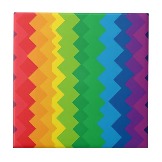 “Zichtbaarheid” – Een Abstract Pride-patroon #1 Tegeltje (Voorkant)