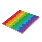 “Zichtbaarheid” – Een Abstract Pride-patroon #1 Tegeltje (Zijkant)