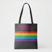 “Zichtbaarheid” – Een Abstract Pride-patroon #1 Tote Bag (Voorkant)