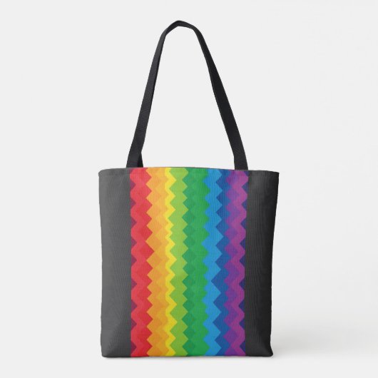 “Zichtbaarheid” – Een Abstract Pride-patroon #1 Tote Bag (Achterkant)