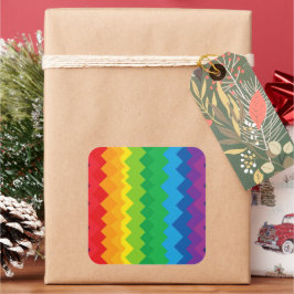 “Zichtbaarheid” – Een Abstract Pride-patroon #1 Vierkante Sticker
