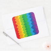 “Zichtbaarheid” – Een Abstract Pride-patroon #1 Vierkante Sticker (Envelop)