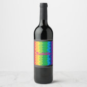 “Zichtbaarheid” – Een Abstract Pride-patroon #1 Wijn Etiket (Voorkant)
