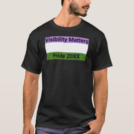 Zichtbaarheid is belangrijk Genderqueer Pride vlag T-shirt