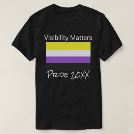 Zichtbaarheid zaken, niet-binaire Pride vlag, stad T-shirt