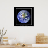 Zichtbare Aarde: De blauwe marmer Poster (Keuken)