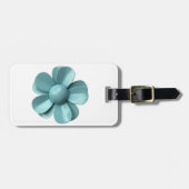 Zichtbare Blauwe Daisy Blossom MOD Retro Bloem Bagagelabel (Voorkant horizontaal)