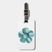 Zichtbare Blauwe Daisy Blossom MOD Retro Bloem Bagagelabel (Voorkant verticaal)
