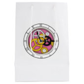 Zichtbare klokwerkillusie Fantasievolle klok kunst Medium Cadeauzakje (Achterkant)