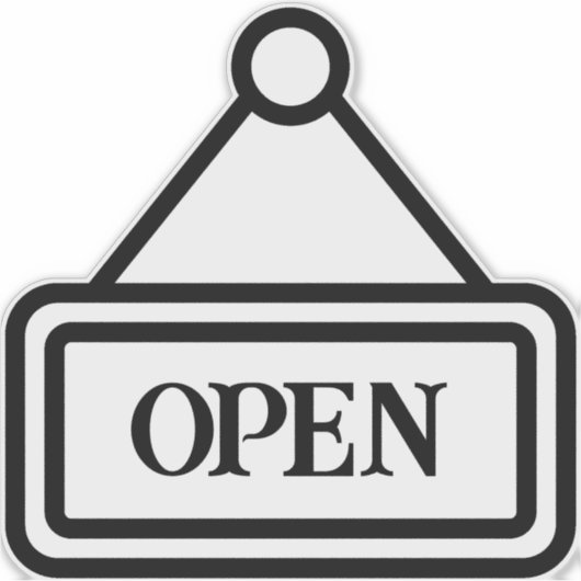 Zichtbare open/gesloten indicatielampje Sticker (Voorkant)