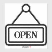 Zichtbare open/gesloten indicatielampje Sticker (Vel)