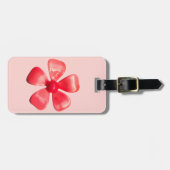 Zichtbare Roze MOD Retro Daisy Flower Floral Mode Bagagelabel (Voorkant horizontaal)