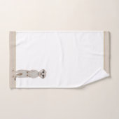 Zichtbare stokstaartje op Beige & Wit Bad Handdoek (Handdoek)