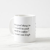 Zichzelf onderdompelen in de koffie Van Gogh Koffiemok (Voorkant links)