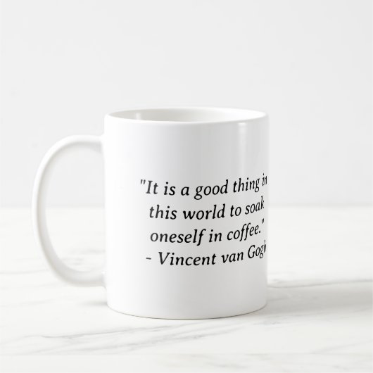 Zichzelf onderdompelen in de koffie Van Gogh Koffiemok (Links)