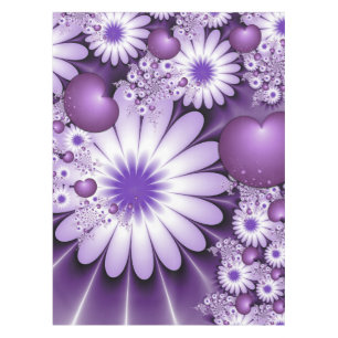 Zichzelf verliefd maken op abstracte bloemen & har tafelkleed