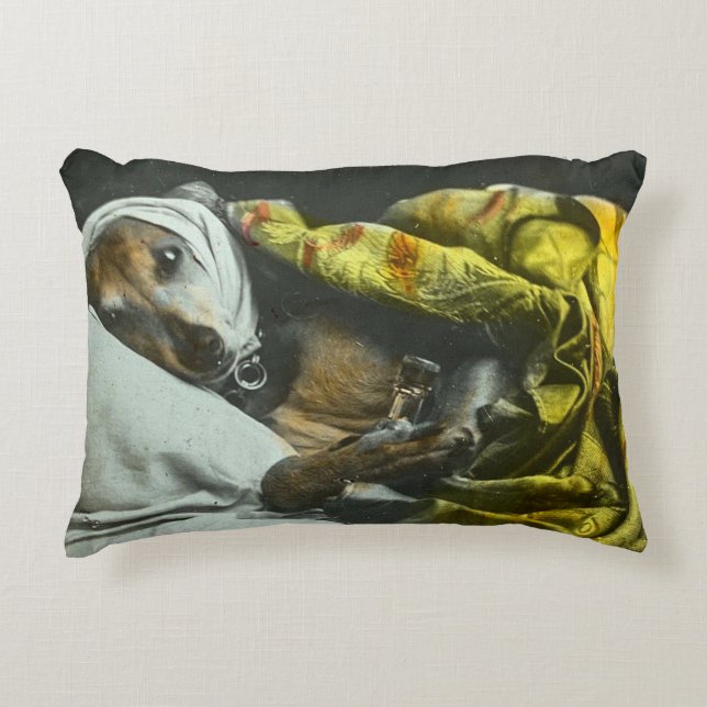 Zick als Dog  Greyhound Accent Kussen (Voorkant)