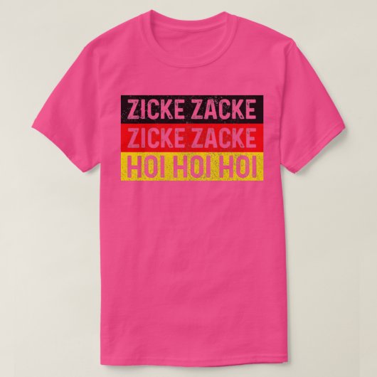 Zicke Zacke Hoi Oktoberfest German Flag Party Funn T-shirt (Design voorkant)
