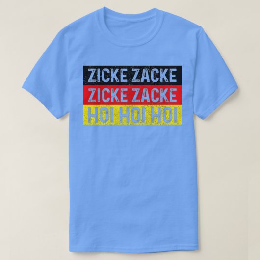 Zicke Zacke Hoi Oktoberfest German Flag Party Funn T-shirt (Design voorkant)