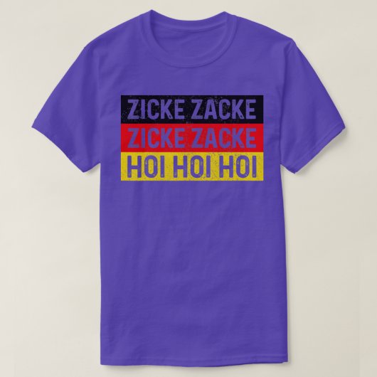 Zicke Zacke Hoi Oktoberfest German Flag Party Funn T-shirt (Design voorkant)