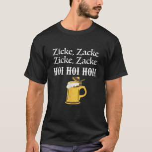 Zicke Zacke Oktoberfest Hoi Duits Bier Cadeau T-shirt