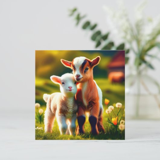 Zicklein Feestdagenkaart (Staand voorkant)