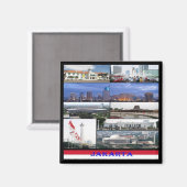 zID003 JAKARTA, Indonesië, Azië, Fridge Magneet (Voorkant / Achterkant)