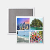 zID004 JAKARTA, Macan Island, Sepa Island, Fridge Magneet (Voorkant / Achterkant)