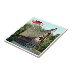 zID008 BATAK TOBA houde, Indonesië, Azië, Tegeltje