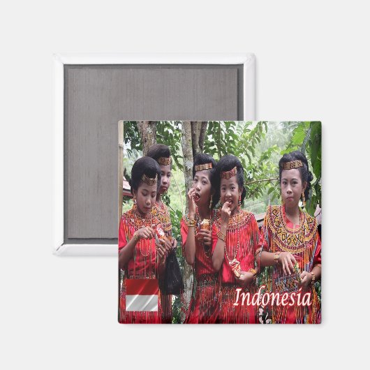 zID009 Indonesische MEISJES, Indonesië, Azië, Frid Magneet (Voorkant / Achterkant)