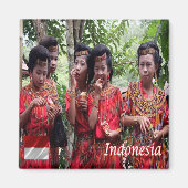 zID009 Indonesische MEISJES, Indonesië, Azië, Frid Magneet (Voorkant)