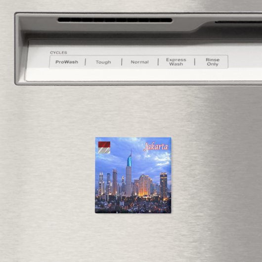 zID012 JAKARTA skyline, Indonesia, Asia, Fridge Magneet (Insitu (Vaatwasser))