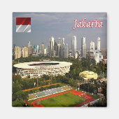 zID013 JAKARTA, City Stadium, Indonesië, Fridge Magneet (Voorkant)