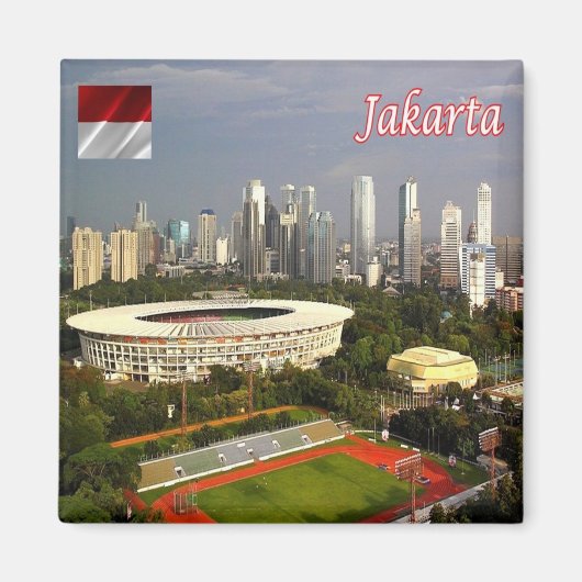 zID013 JAKARTA, City Stadium, Indonesië, Fridge Magneet (Voorkant)