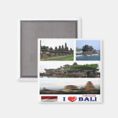 zID022 i love BALI collage, Indomesia Asia, Fridge Magneet (Voorkant / Achterkant)