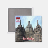 zID024 BOROBUDUR, Indonesia, Asia, Fridge Magneet (Voorkant / Achterkant)