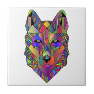 Zidika Vascouver Wolf Sticker - Klassieke Colors Tegeltje
