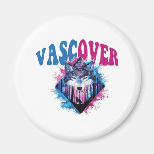 Zidika vascover wolf Essential Magneet (Voorkant)
