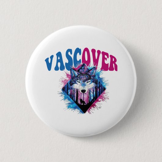 Zidika vascover wolf Essentieel Ronde Button 5,7 Cm (Voorkant)