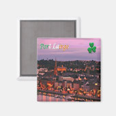 zIE007 WATERFORD, PORT LAIRGE, Ierland, Koelkast Magneet (Voorkant / Achterkant)