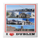 zIE009 DUBLIN I Love, Mozaïek Ierland, Tegeltje (Voorkant)