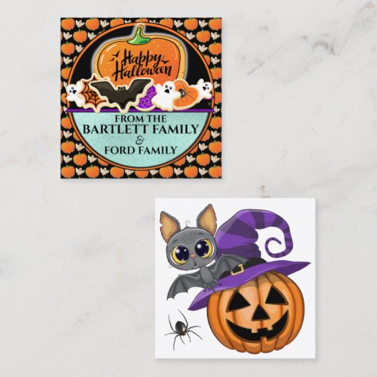 Zie Achterzijde - Halloween Treat Bag Label zonder (Voorkant / Achterkant)