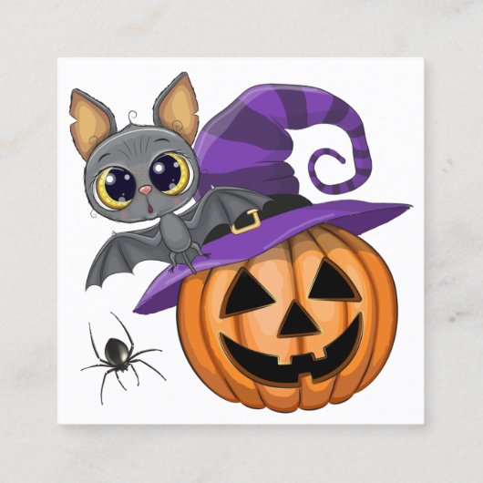 Zie Achterzijde - Halloween Treat Bag Label zonder (Achterkant)