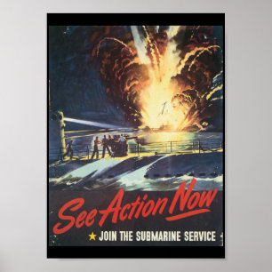 Zie Actie nu Tweede Wereldoorlog Poster