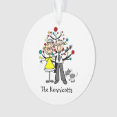 Zie Afbeelding Ouderen Paar, kattenAcrylOrnament Ornament (voorkant)